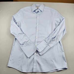Charles Tyrwhitt Shirt Mens 16.5 35 Blue Non Iron Extra Slim Fit French Cuff